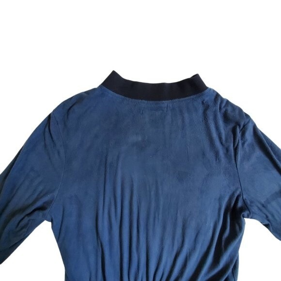 Fab'rik blue & black zip up long sleeve jacket sz S - Picture 4 of 12